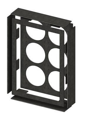 An exploded view showing how all of the foam board pieces fit together.